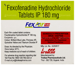 Fexair 180 Mg Tablet 10