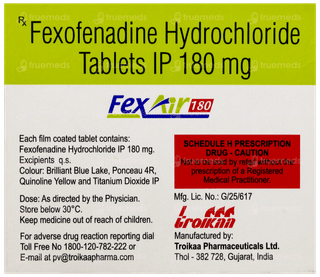 Fexair 180 Mg Tablet 10