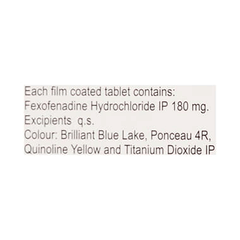 Fexair 180 MG Tablet 10 Fexair 180 MG Tablet 10