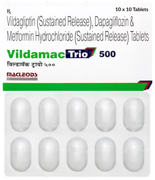 Vildamac Trio 500 Tablet 10