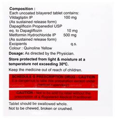 Vildamac Trio 500 Tablet 10