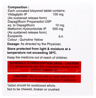 Vildamac Trio 500 Tablet 10