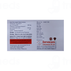 Clavitrax 625 MG Tablet 10 Clavitrax 625 MG Tablet 10
