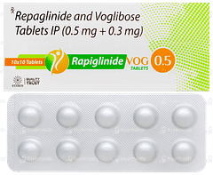 Rapiglinide Vog 0.5/0.3 MG Tablet 10