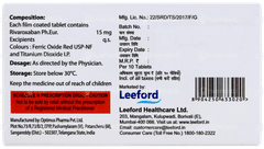 Rivaford 15 Tablet 10 Rivaford 15 Tablet 10