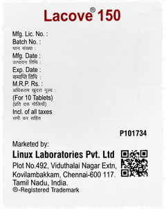 Lacove 150mg Tablet 10 Lacove 150mg Tablet 10