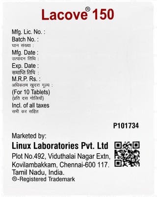 Lacove 150mg Tablet 10