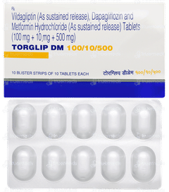 Torglip Dm 100/10/500 Tablet 10