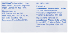 Crestor 20mg Tablet 15 Crestor 20mg Tablet 15