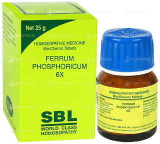 Sbl Ferrum Phosphoricum 6x Biochemic Tablet 25 GM