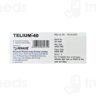 Telium 40 MG Tablet 10