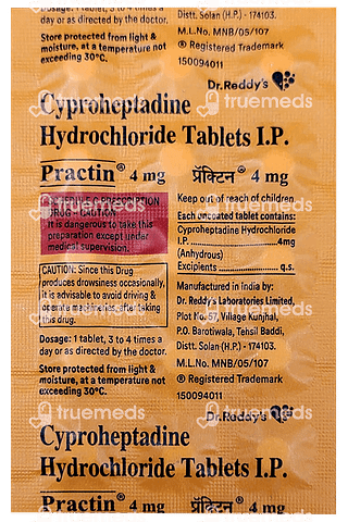 Practin 4 Mg Tablet 15 - Uses, Side Effects, Dosage, Price | Truemeds