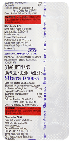 Sitara D 100/5 Tablet 10 Sitara D 100/5 Tablet 10