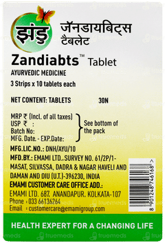 Zandu Zandiabts 3 Strips Of 10 Tablets