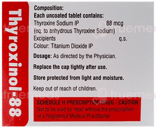 Thyroxinol 88 Mcg Tablet 120