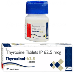 Thyroxinol 62.5 Tablet 120 Thyroxinol 62.5 Tablet 120