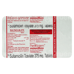 Sultaclin 375 Tablet 10 Sultaclin 375 Tablet 10