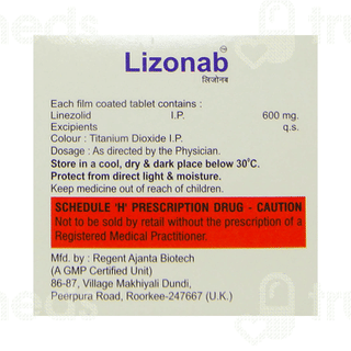 Lizonab 600 MG Tablet 10