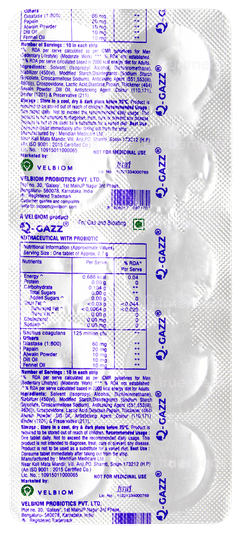 Velbiom Q Gazz Probiotic Tablet 10