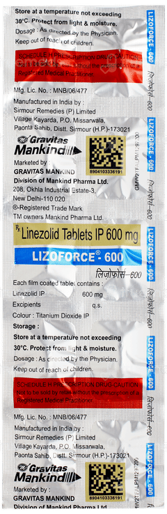 Lizoforce 600 Tablet 10 Lizoforce 600 Tablet 10