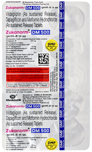 Zukanorm Dm 500 Tablet 10