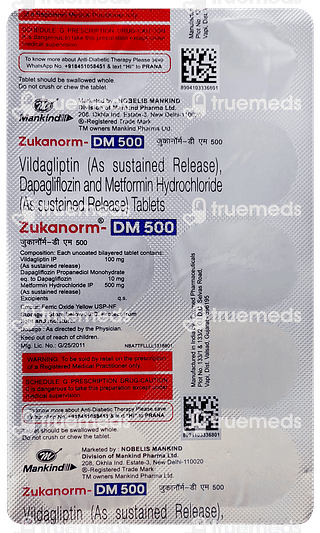 Zukanorm Dm 500 Tablet 10