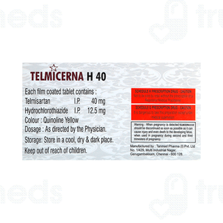 Telmicerna H 40 MG Tablet 10