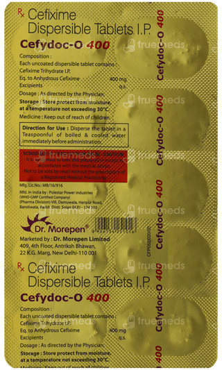 Cefydoc O 400 MG Tablet 10