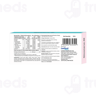 Ginconerv 40 MG Tablet 10