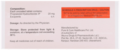 Propibeat 20 Mg Tablet 10