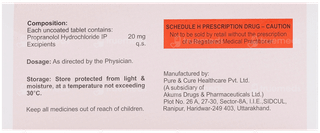 Propibeat 20 Mg Tablet 10