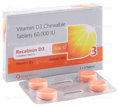 Recalmin D3 60K Iu Orange Flavour Sugar Free Chewable Tablet 4 Recalmin D3 60K Iu Orange Flavour Sugar Free Chewable Tablet 4