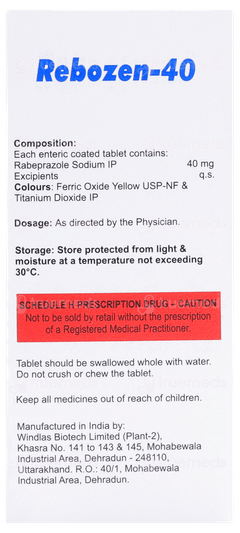 Rebozen 40 Tablet 10
