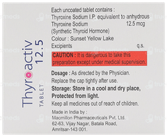 Thyroactiv 12.5 Tablet 100