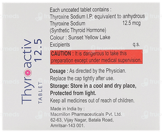 Thyroactiv 12.5 Tablet 100