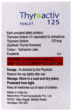 Thyroactiv 125 Tablet 100