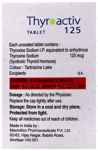 Thyroactiv 125 Tablet 100