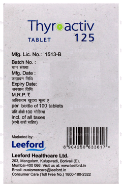 Thyroactiv 125 Tablet 100