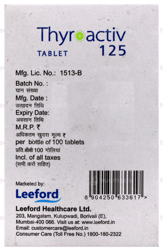 Thyroactiv 125 Tablet 100