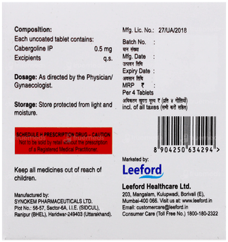 Caberford 0.5 Mg Tablet 4