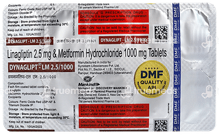 Dynaglipt Lm 2.5/1000 MG Tablet 10