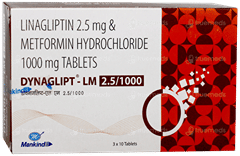 Dynaglipt Lm 2.5/1000 Tablet 10