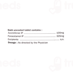 Telenac P 100/325mg Tablet 10 Telenac P 100/325mg Tablet 10
