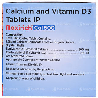 Maxirich Cal 500 Tablet 15
