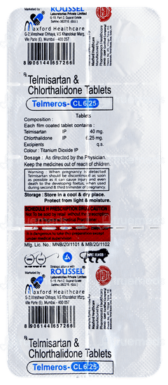 Telmeros Cl 6.25 Tablet 10 Telmeros Cl 6.25 Tablet 10