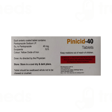 Picid Pill Pinicid 40 Mg Tablet 10 - Uses, Side Effects, Dosage, Price | Truemeds
