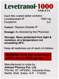 Levetranol 1000 Tablet 10 Levetranol 1000 Tablet 10