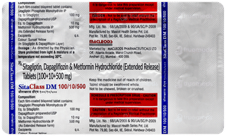 Sitaclass Dm 10/500/100mg Tablet 10