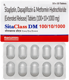 Sitaclass Dm 100/10/1000 Tablet 10