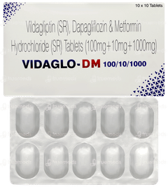 Vidaglo Dm 100/10/1000 Tablet 10